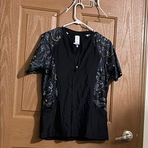 Elegant Black and Multicolor Women's Top